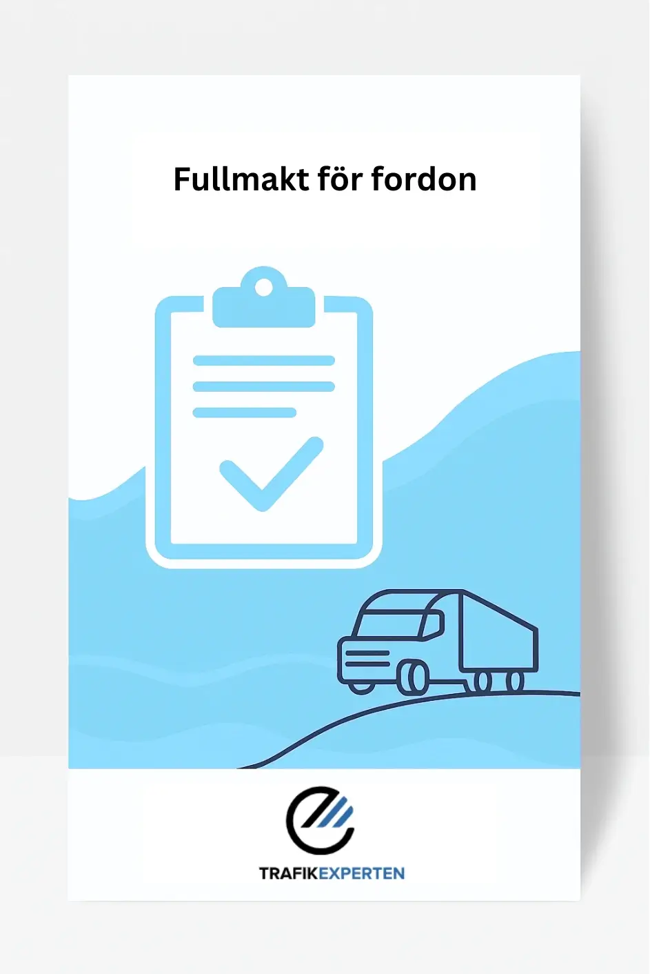 Fullmakt för fordon mall på svenska och engelska