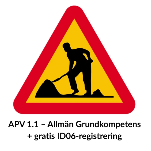 APV 1.1 – Allmän Grundkompetens kurs online med intyg och gratis ID06-registrering