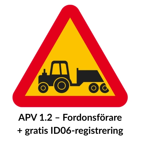 APV 1.2 – Fordonsförare kurs online med intyg och gratis ID06-registrering