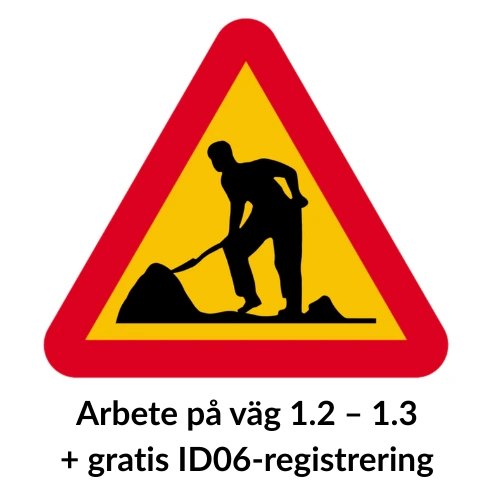 Kursbild för arbete på väg utbildning 1.2-1.3 med intyg och ID06